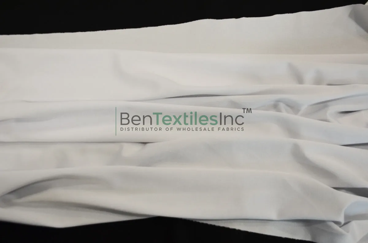 Yoga Spandex Fabric | 60" Wide | Active Wear and Sportswear Fabric | Poly Spandex for Digital Printing | Slight Sheen 4-Way Stretch Knit | White & Black