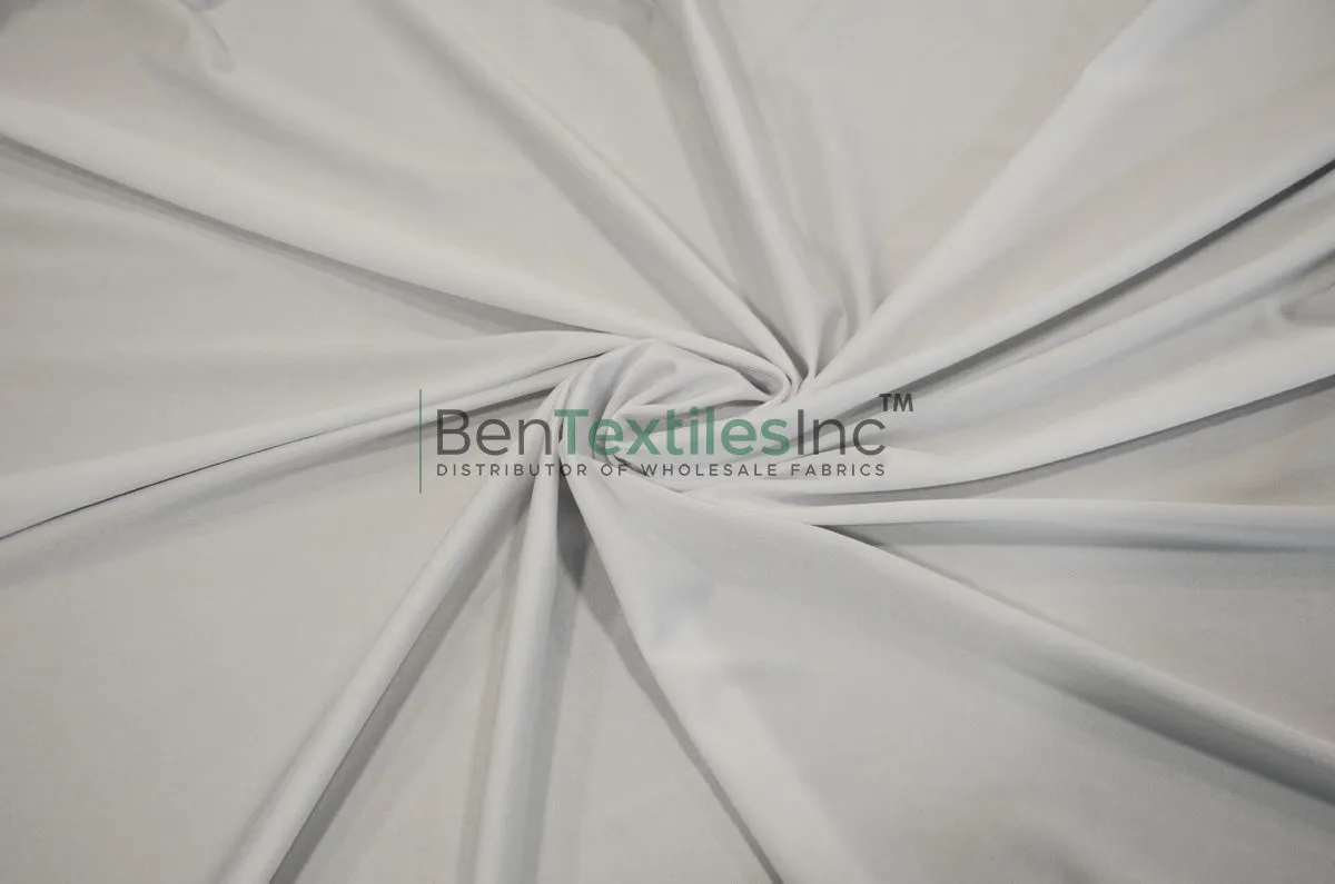 Yoga Spandex Fabric | 60" Wide | Active Wear and Sportswear Fabric | Poly Spandex for Digital Printing | Slight Sheen 4-Way Stretch Knit | White & Black