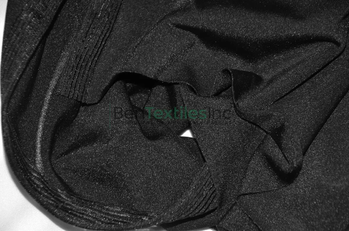 Yoga Spandex Fabric | 60" Wide | Active Wear and Sportswear Fabric | Poly Spandex for Digital Printing | Slight Sheen 4-Way Stretch Knit | White & Black