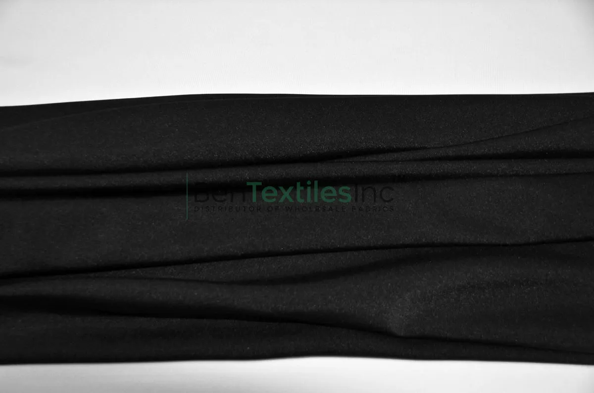 Yoga Spandex Fabric | 60" Wide | Active Wear and Sportswear Fabric | Poly Spandex for Digital Printing | Slight Sheen 4-Way Stretch Knit | White & Black