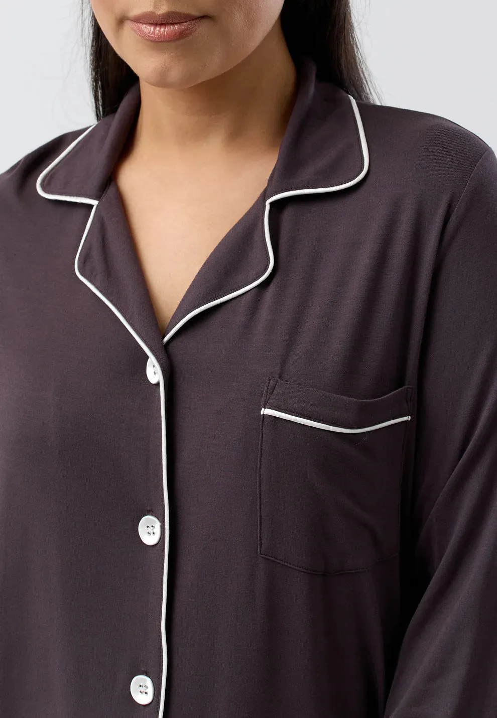 YUU Plain PJ Set / Chocolate