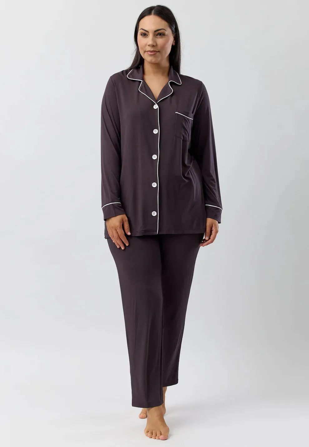 YUU Plain PJ Set / Chocolate