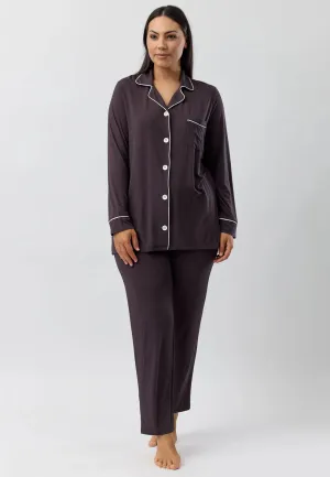 YUU Plain PJ Set / Chocolate