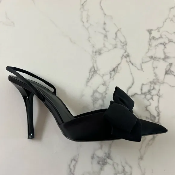 Zara Bow Trim Heeled Shoes