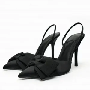 Zara Bow Trim Heeled Shoes