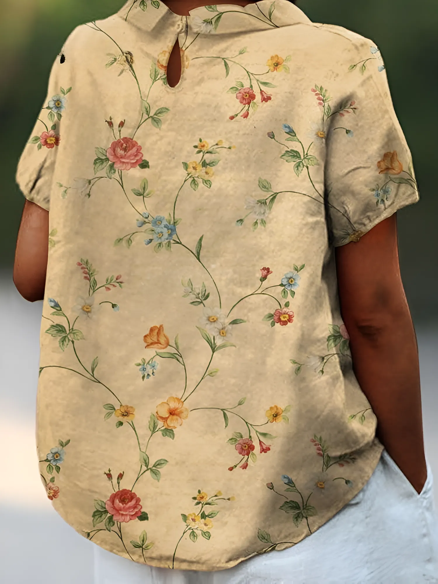 Zenaida® | Women'S Retro Floral Cotton-Linen Shirt