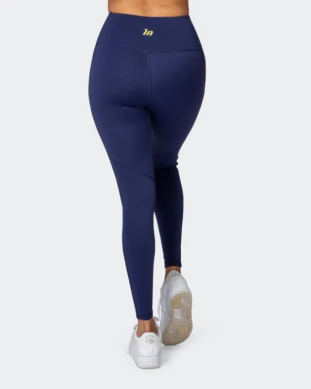 Zero Rise Ankle Length Leggings - Indigo