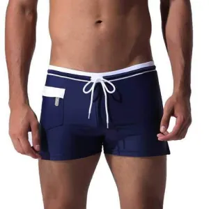 Zipper Pocket Quick Drying Swim Trunks